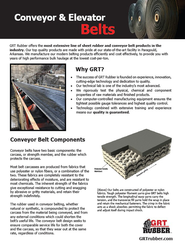 Conveyor & Elevator Belts Quick Overview
